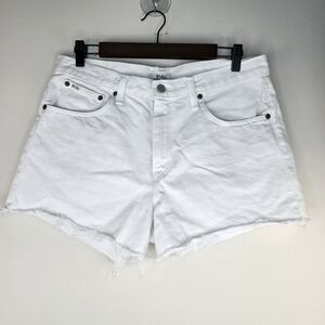 Polo by Ralph Lauren Women's Crisp White Jean Shorts Size 29 Crosby Relaxed